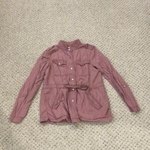 Woman’s Pink Drawstring Utility Jacket
